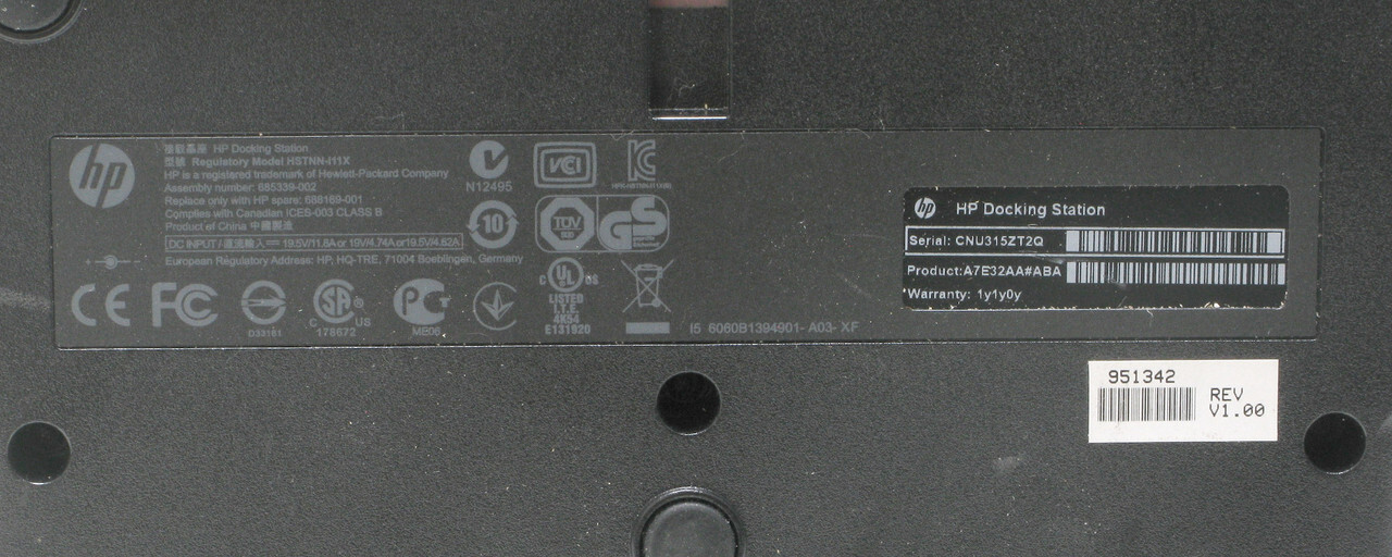 HP HSTNN-I11X Laptop Docking Station