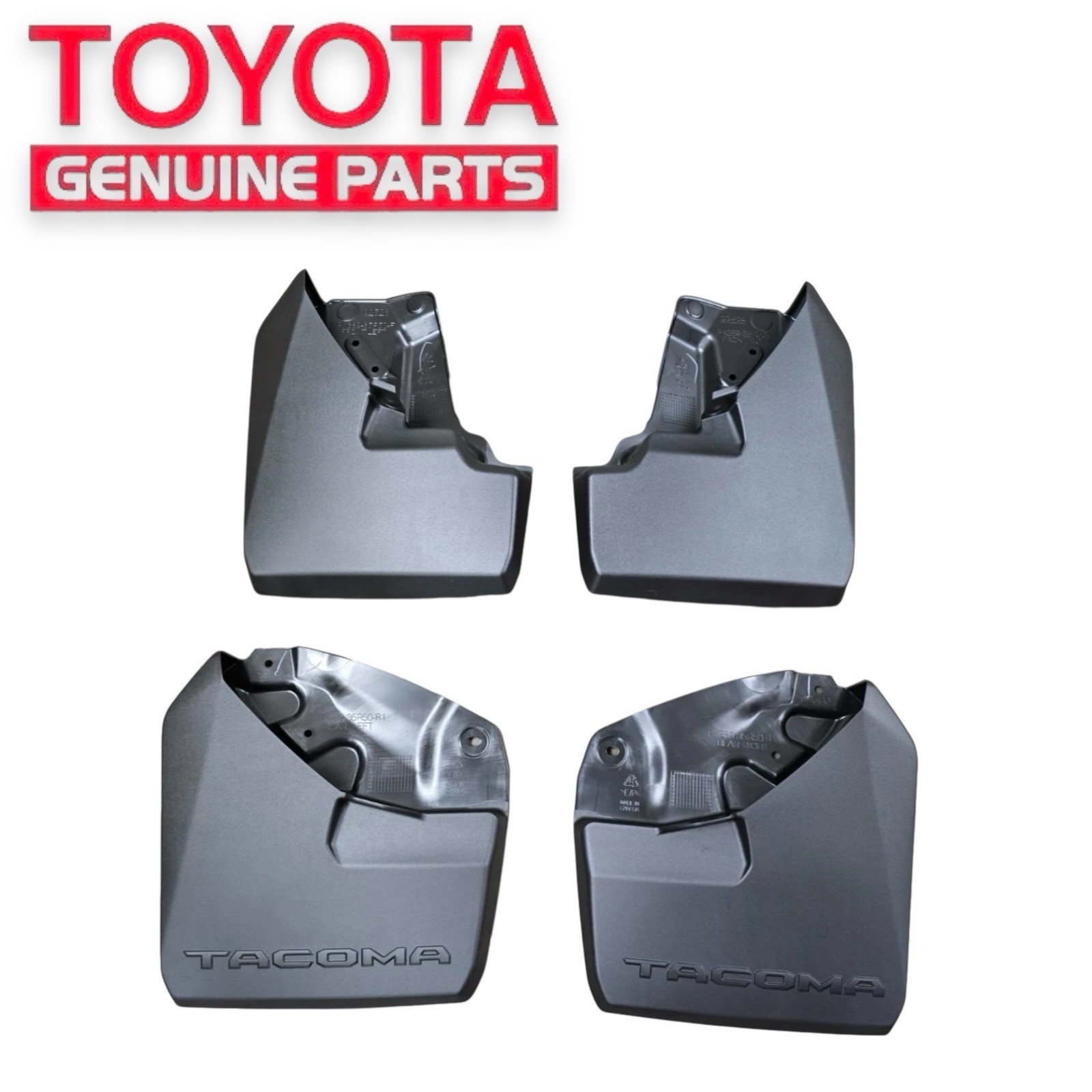 24 - 26 TOYOTA TACOMA MUDGUARD MUD FLAP SET OEM FRONT & REAR GENUINE TOYOTA