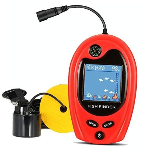 Sonar Portable Fish Finder Transducer Wired Water Depth Finders Boat Kayak