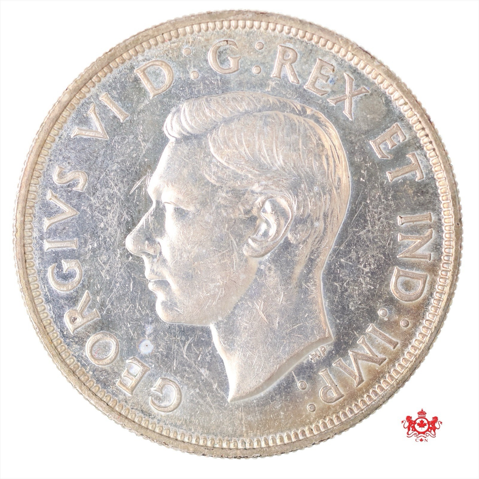 1947 Canada 1 Dollar Pointed 2xHP - Mint State - Lot#80P