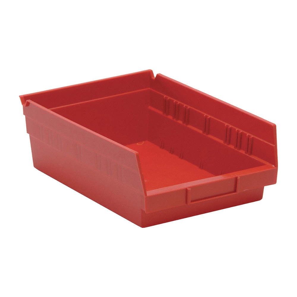 QUANTUM STORAGE SYSTEMS QSB107RD Shelf Bin,Red,Polypropylene,4 in 8C512