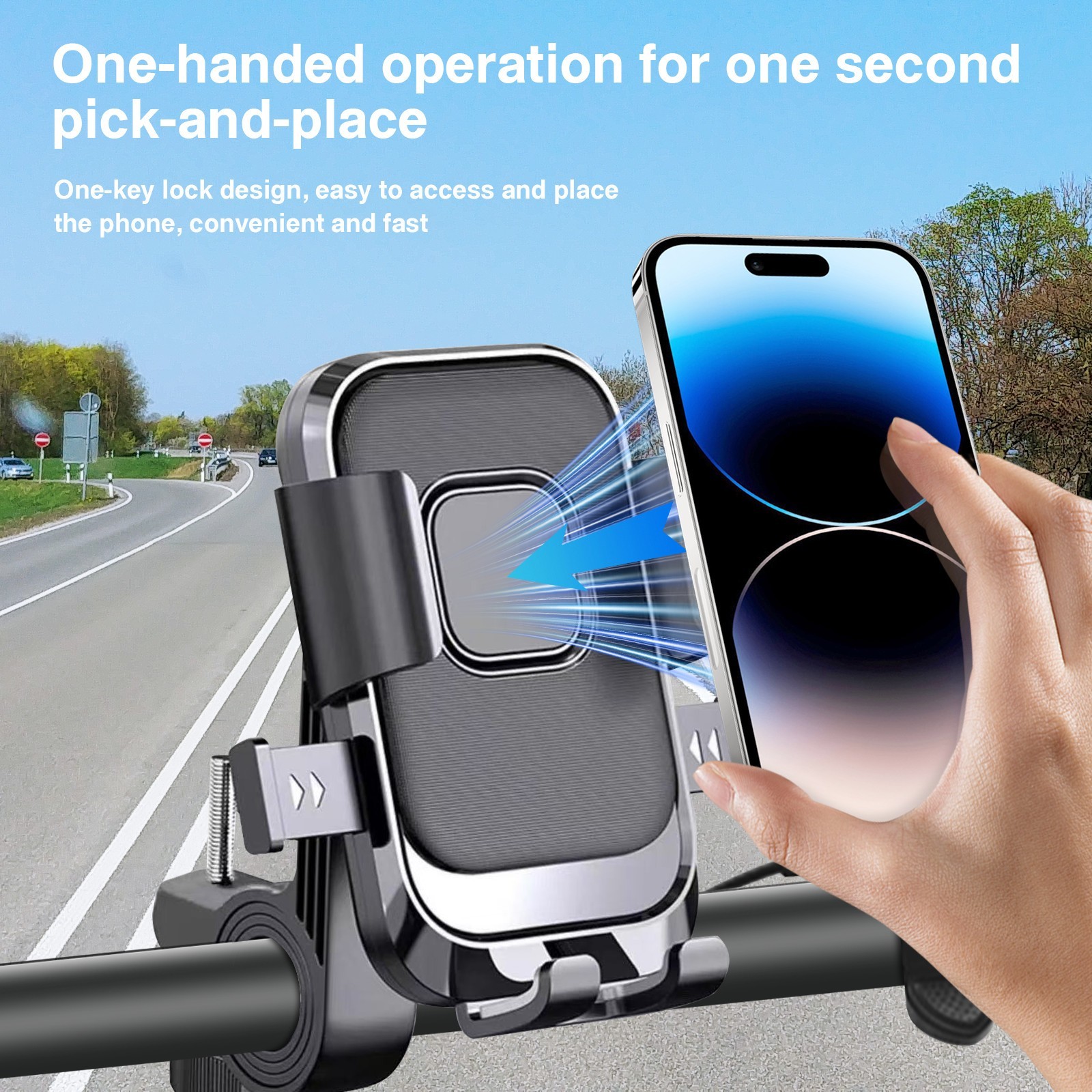 Electric Scooter Motorcycle Bike Phone Stand Shock Absorption Cell Phone Holder！