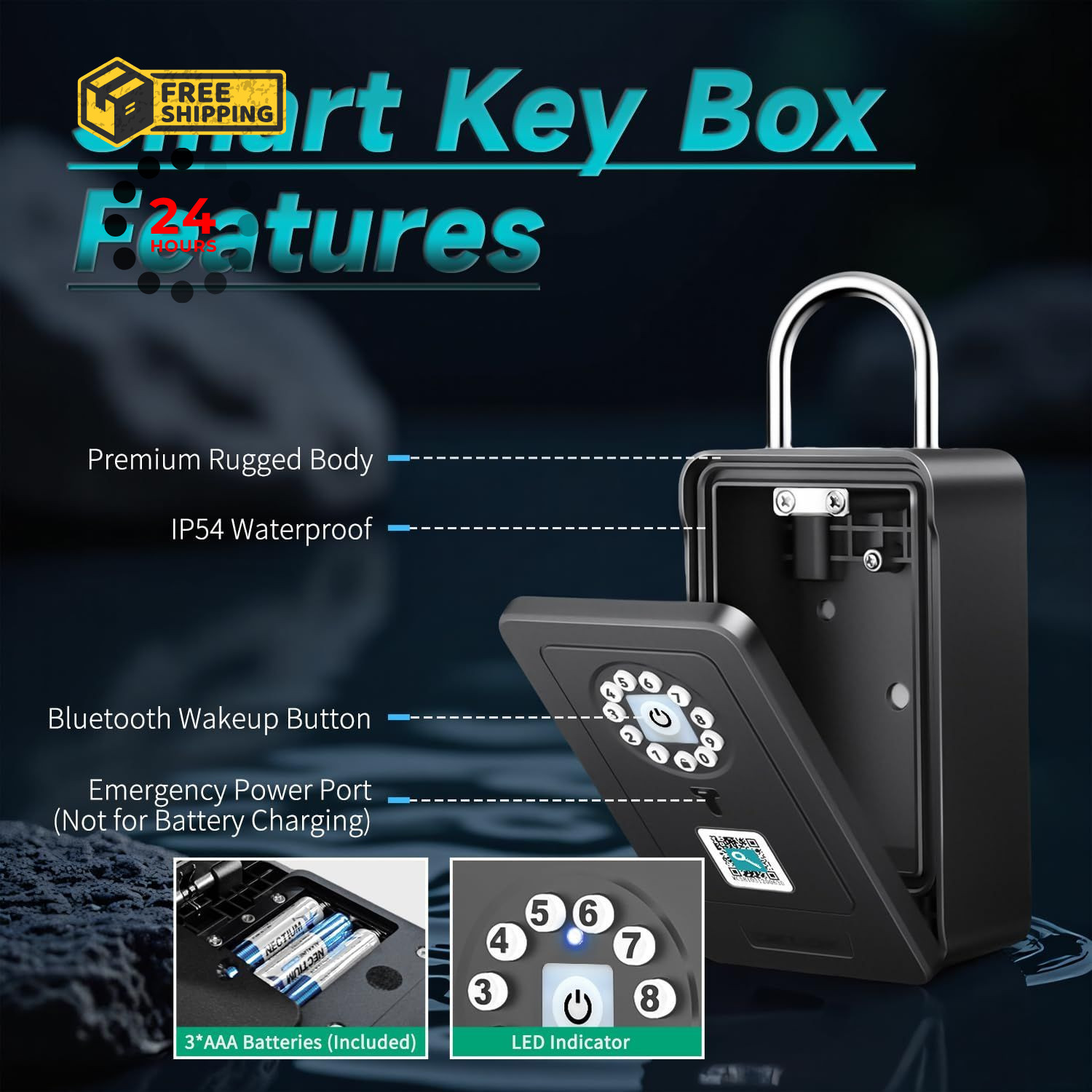 SFW NEW Smart Lock Box,Bluetooth Key Box with App Control & Passcode,...