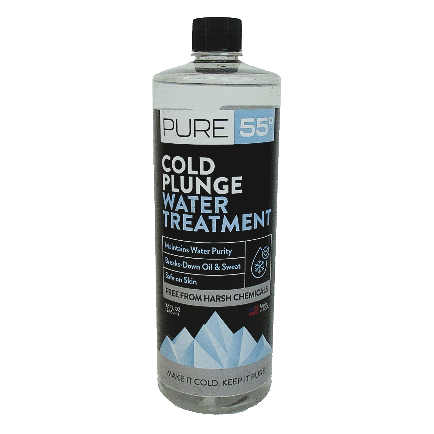 Pure 55 Cold Plunge Water Treatment 32 oz 3-in-1 Cleaner, Clarifier & Stabilizer