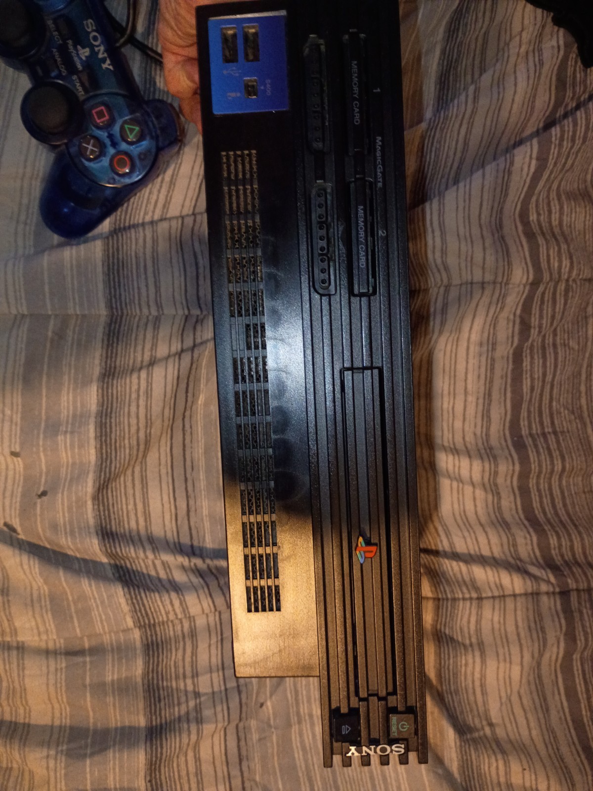 Sony PlayStation 2 Black Phat Model. Comes with Everything Needed to Play.