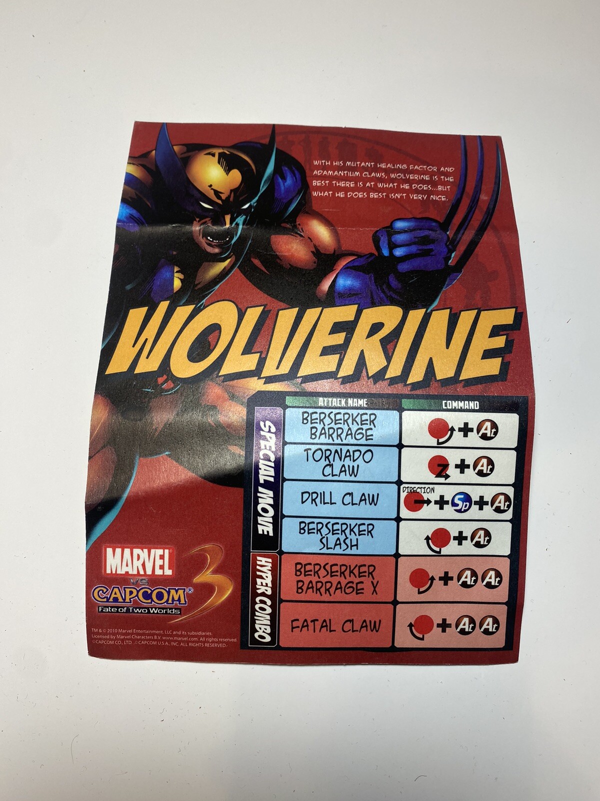 Wolverine Marvel vs. Capcom 3 Sticker