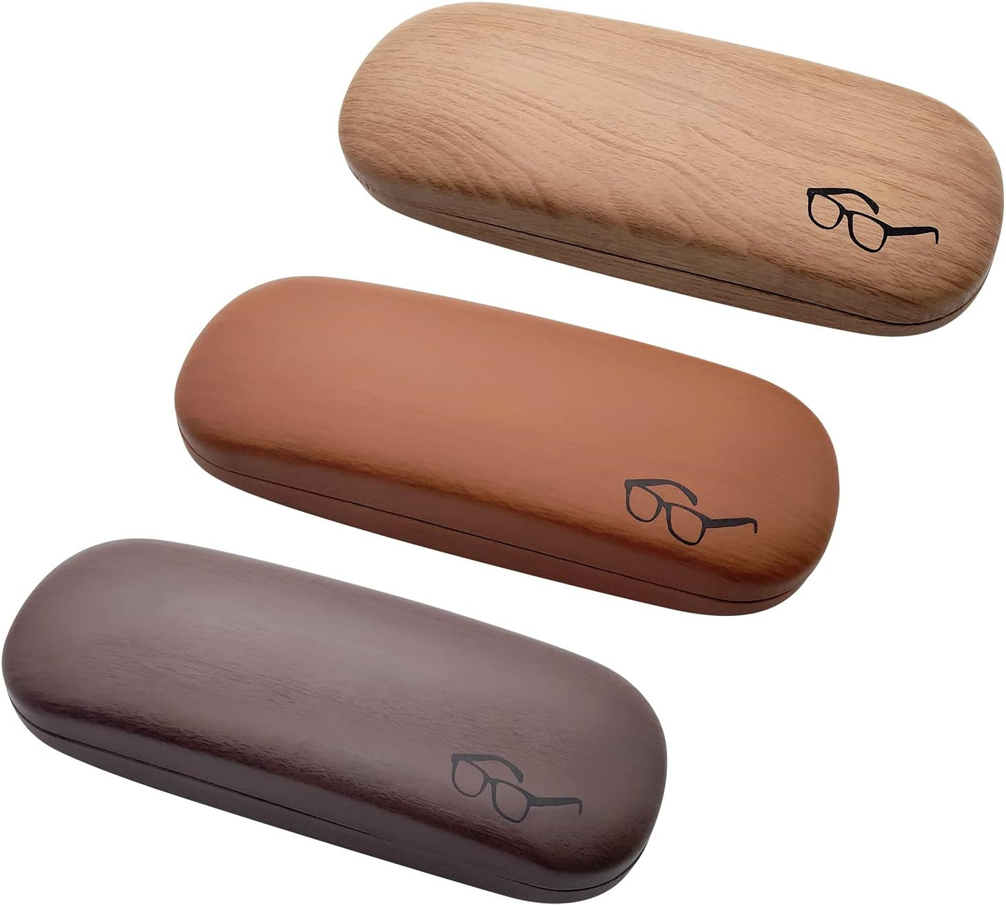 HSYMQ Hard Shell Glasses Case, Eye Glass Carry Case for Men Women, 3 Pack