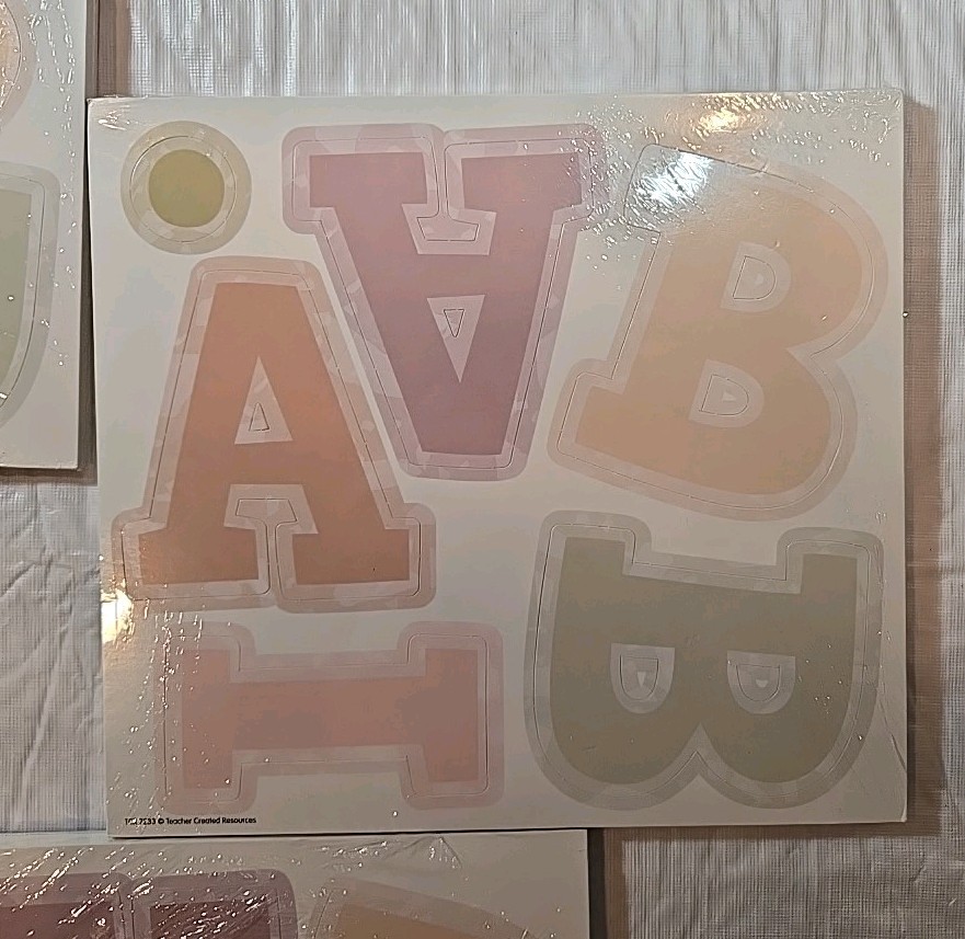 3 Pack Teacher Created Resources - 4" Bold Block Letters In Terrazzo Tones