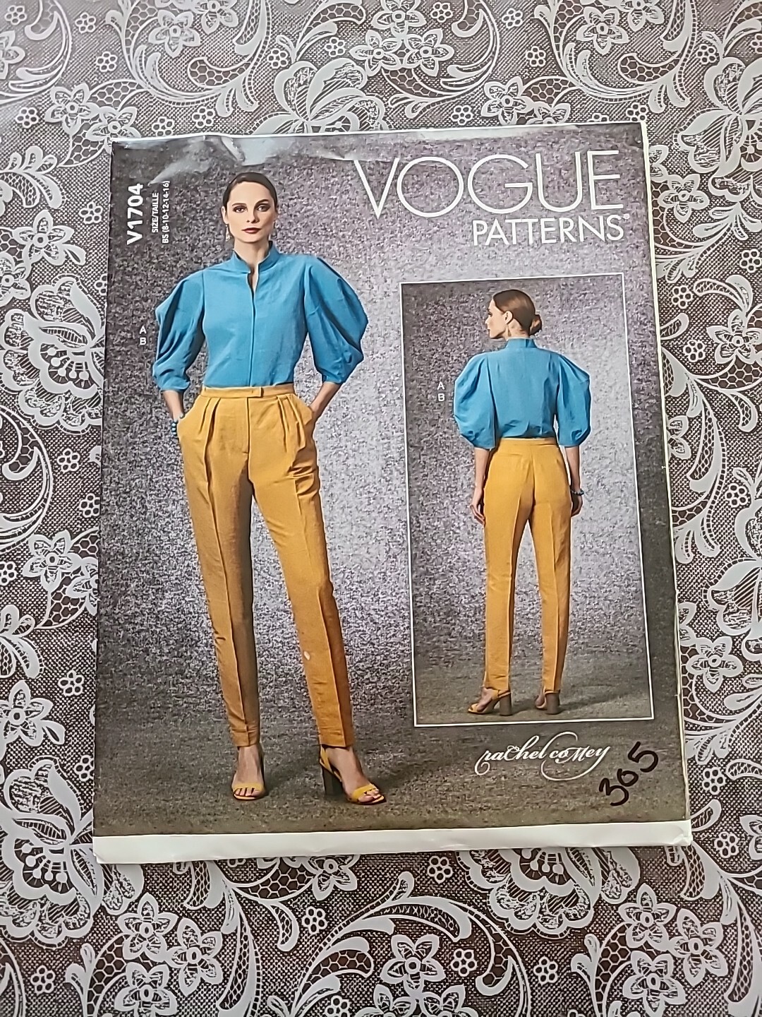 Vogue V1704 Misses 8 to 16 Designer Rachel Comey Top and Pants Sewing Pattern