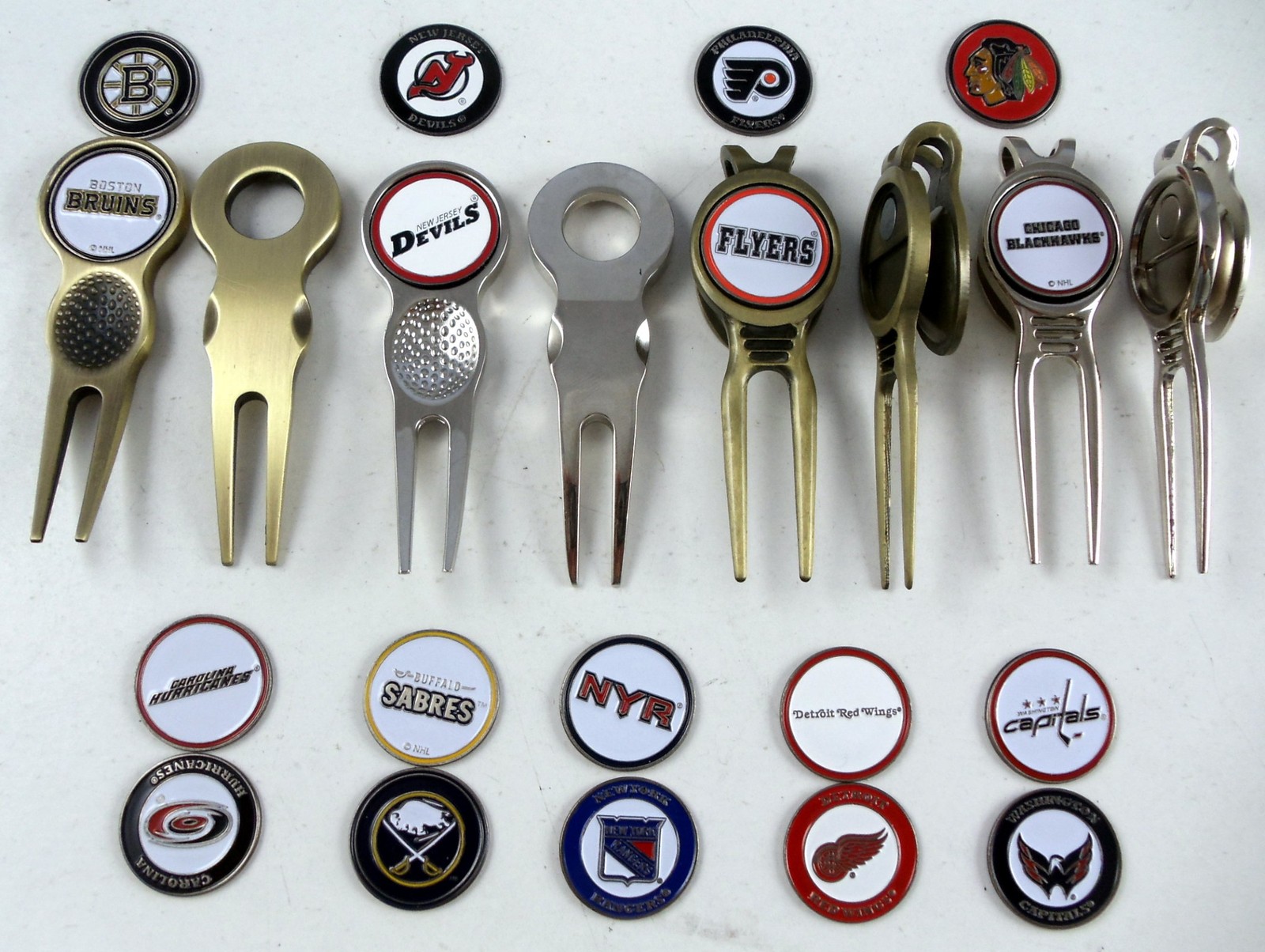 National Hockey League NHL Golf Divot Repair Tool Ballmark Silver Bronze PICK