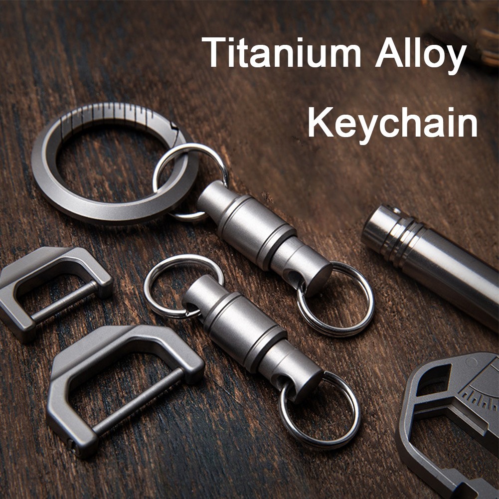 Alloy Keychain Detachable Car Key Holder 360° Swivel Quick Release Tool New