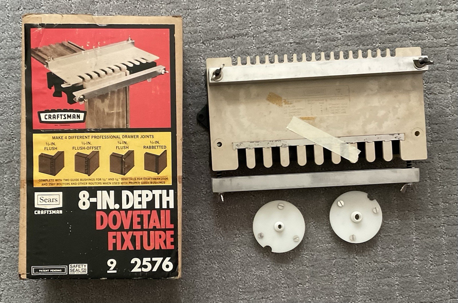 SEARS CRAFTSMAN 8in Depth Dovetail Fixture (92576) Vintage Woodworking Tool