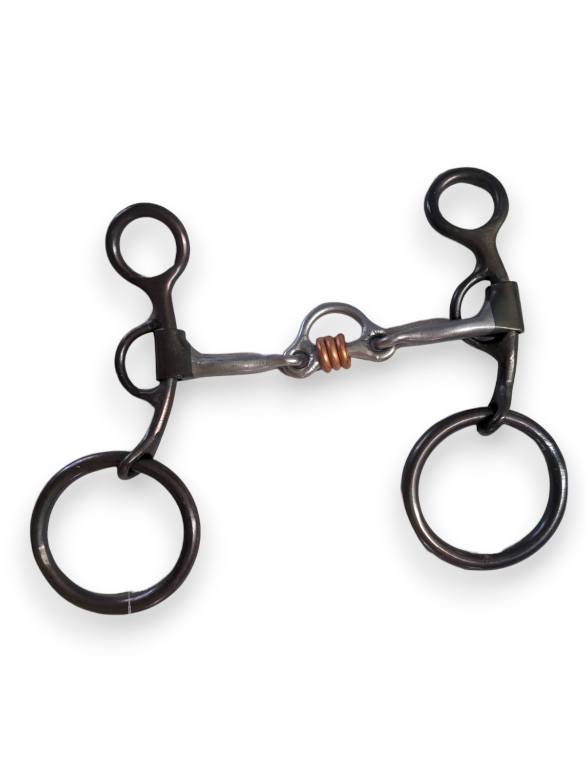 Dutton Bits Old Cowboy Shank with Low Port with Copper Rollers Bit 5'' Mouth
