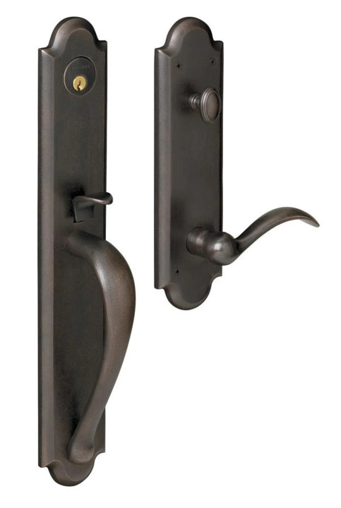 Baldwin 6402402RENT Boulder Right Handed Keyed Entryset - Distressed Oil Rubbed