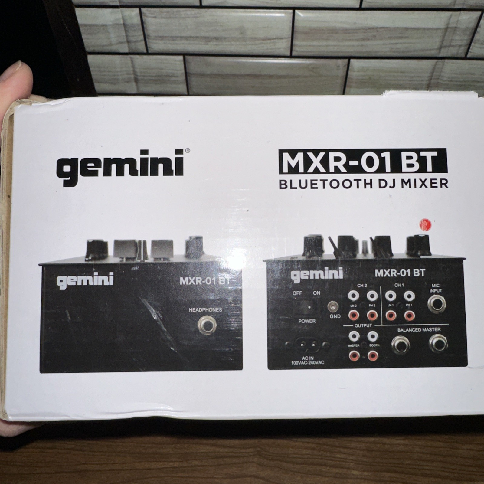 Gemini MXR-01 BT 2-Channel Professional DJ Mixer with Bluetooth Input
