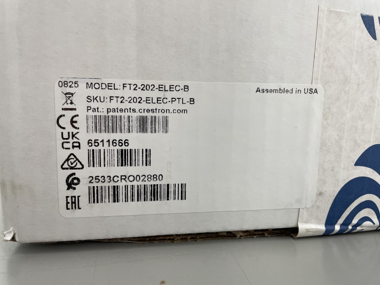 Crestron FT2-202-ELEC-PTL-B FlipTop Cable Management System