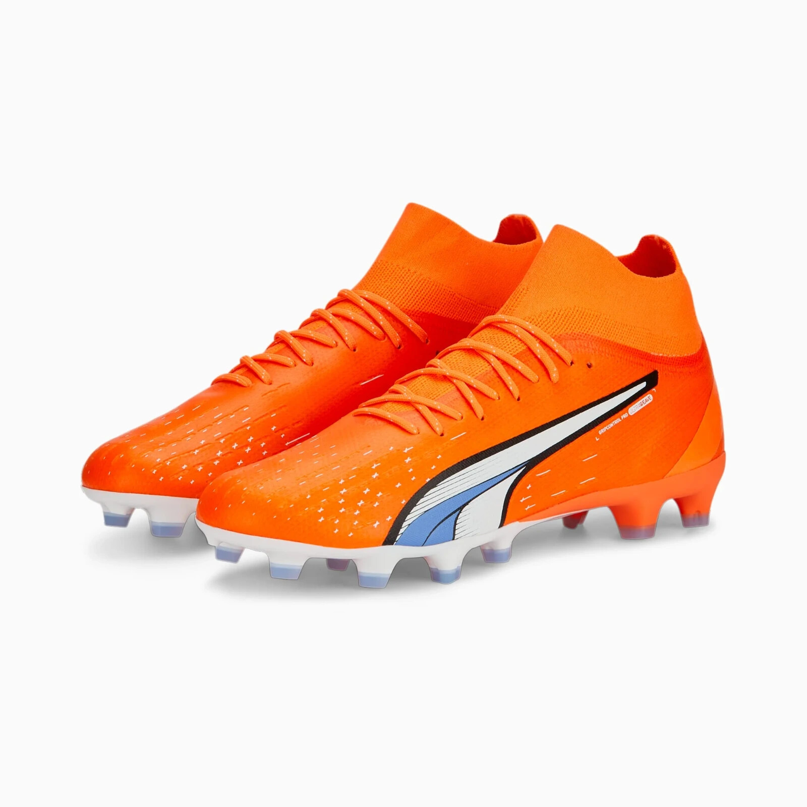 PUMA ULTRA PRO FG/AG Soccer Cleats Orange/White/Blue 107240-01 Men's Sizes
