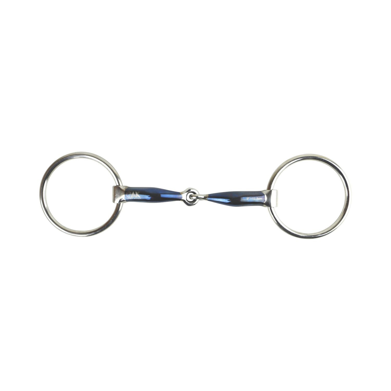 AK Loose Ring Snaffle with Sweat Iron with Curved Mouthpiece Horse Riding Bits