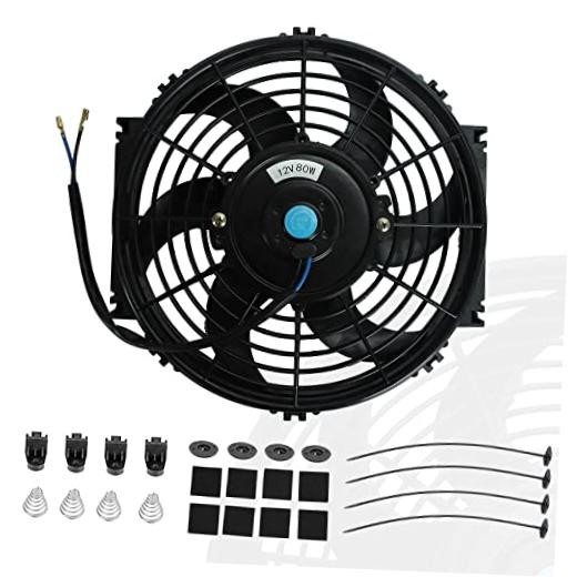10" inch Slim Fan Push Pull Electric Radiator Cooling Fans 12V 10 Inch Black