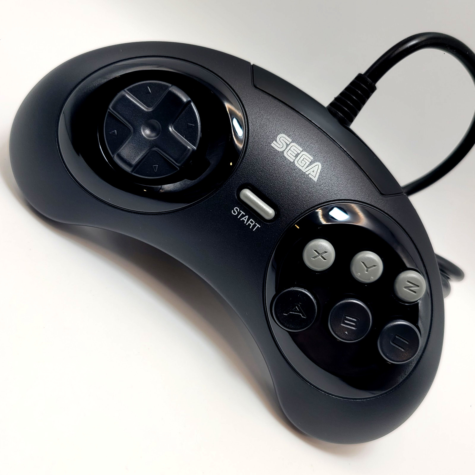 Retro-Bit Official Sega Genesis Controller 6-Button Arcade Pad - Black