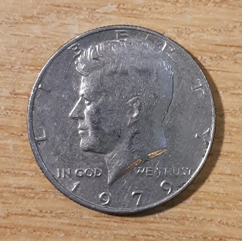 1979 JOHN F KENNEDY HALF DOLLAR FIFTY CENTS PHILADELPHIA AMERICA USA (MM5)
