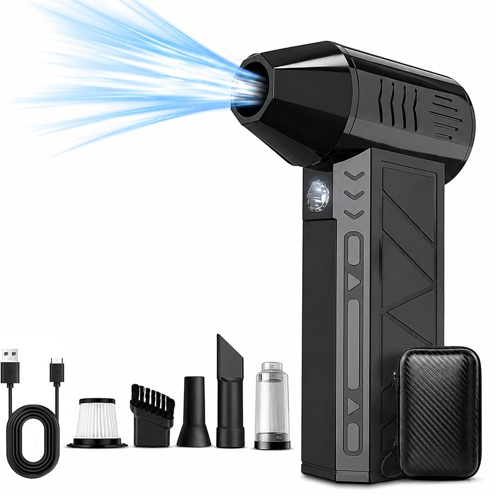 Electric Air Duster for PC Keyboard Cleaning Rechargeable Cordless Turbo Blower