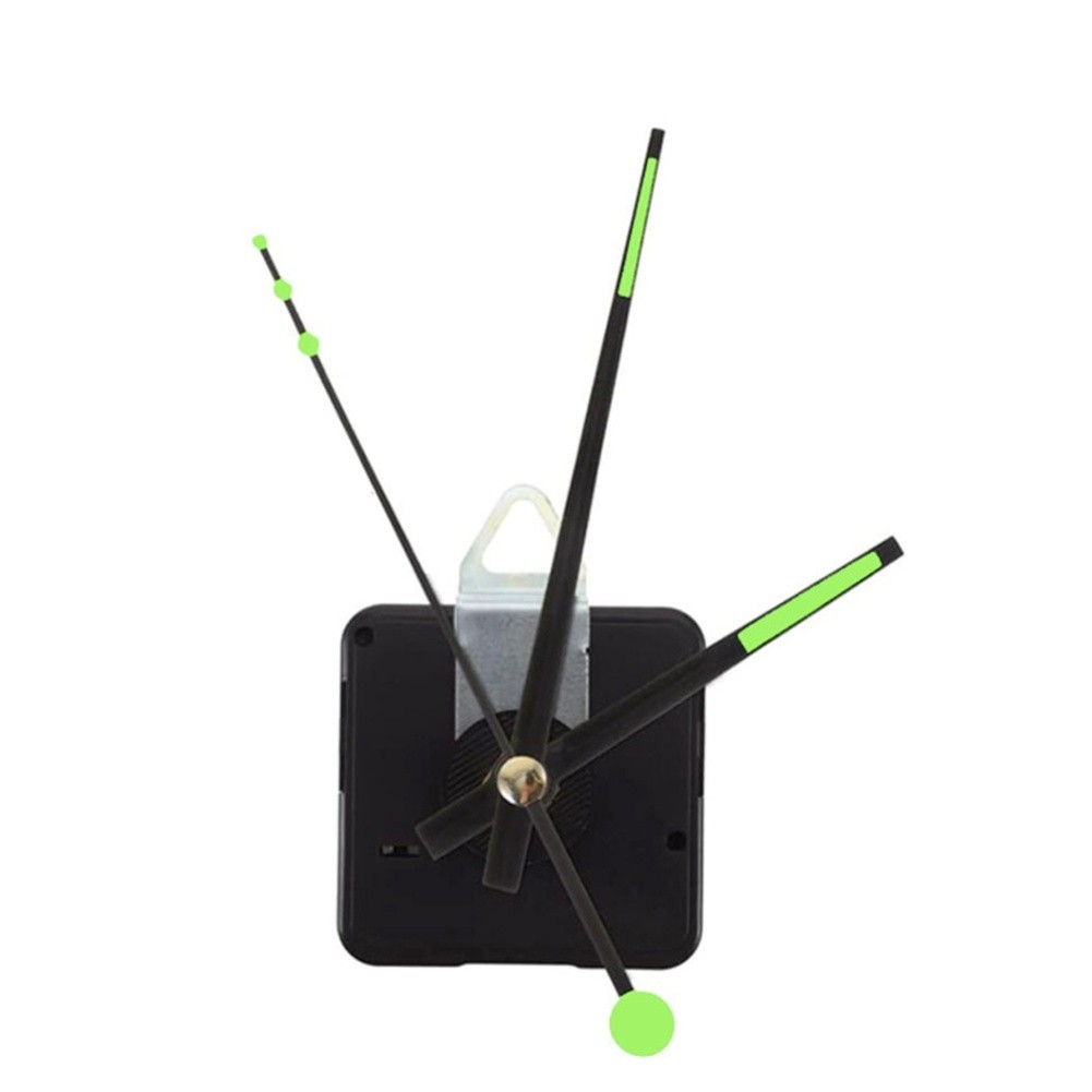 3Pcs 18mm Quiet Clock Movement Kit with 6 Sets Luminous Clock Hands Replacement