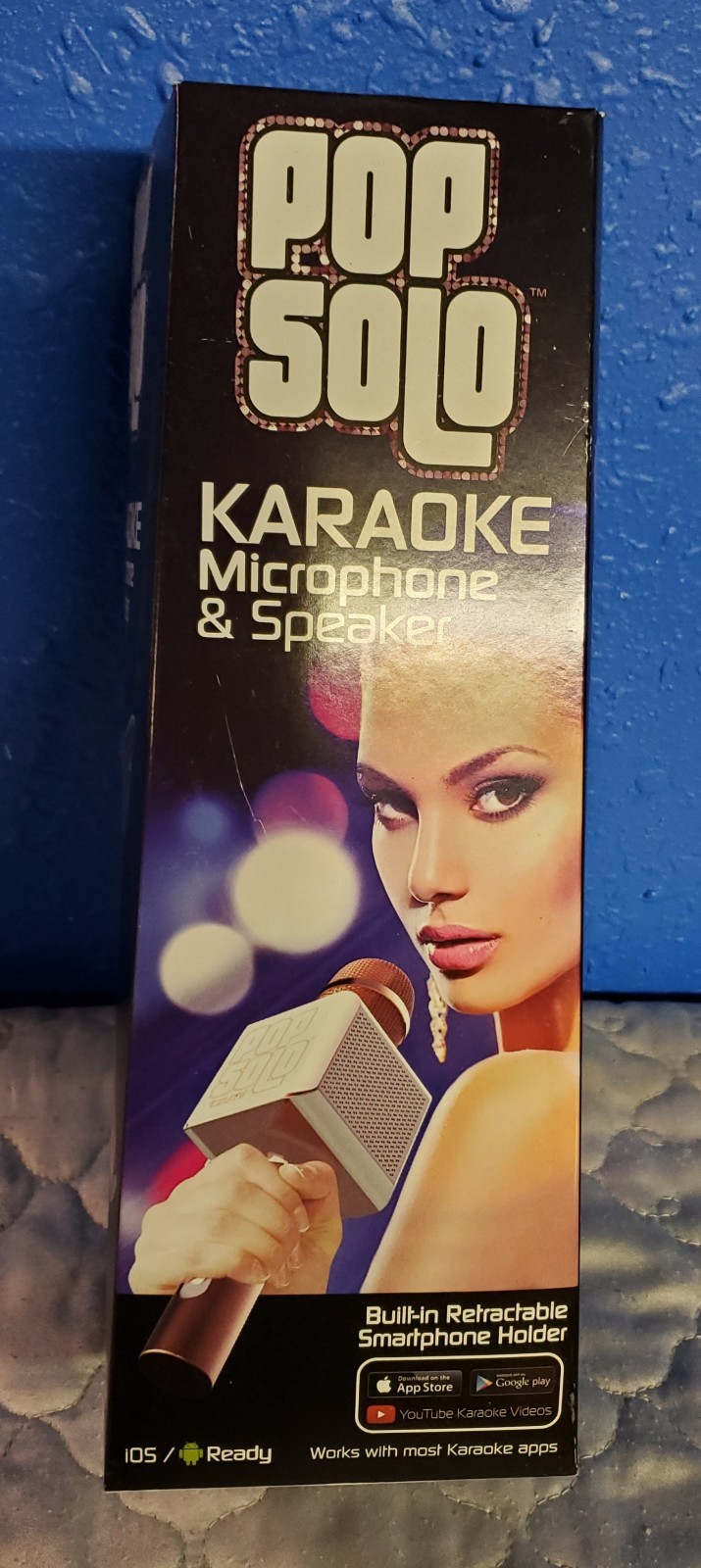 MK2 Popsolo Karaoke Microphone & Speaker 2 - In - 1 Wireless Speaker Smartphone