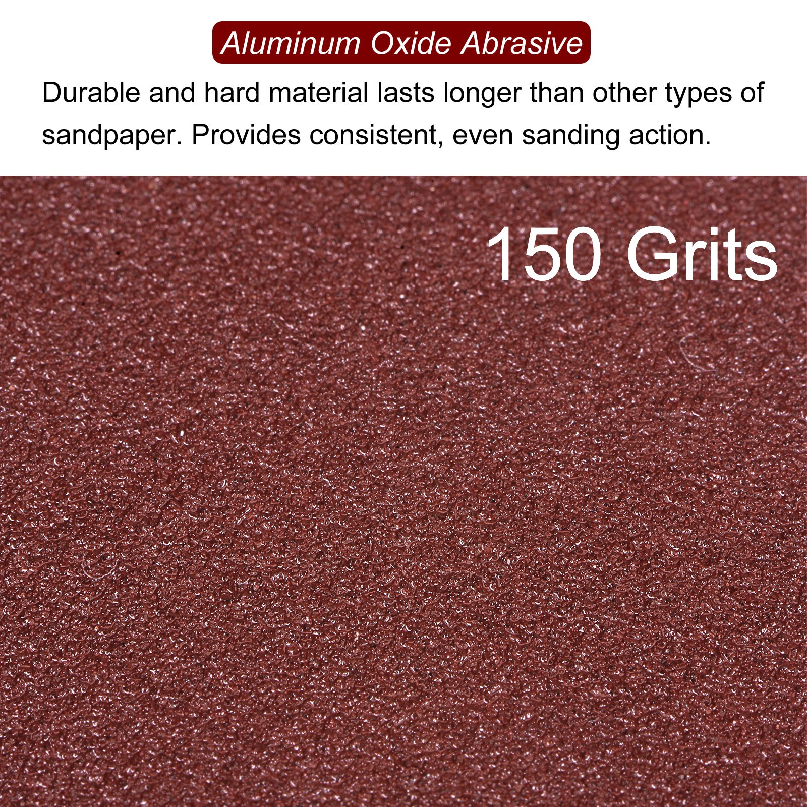 120pcs 150 Grits 80mm Aluminum Oxide Triangular Hook & Loop Sandpapers Pads