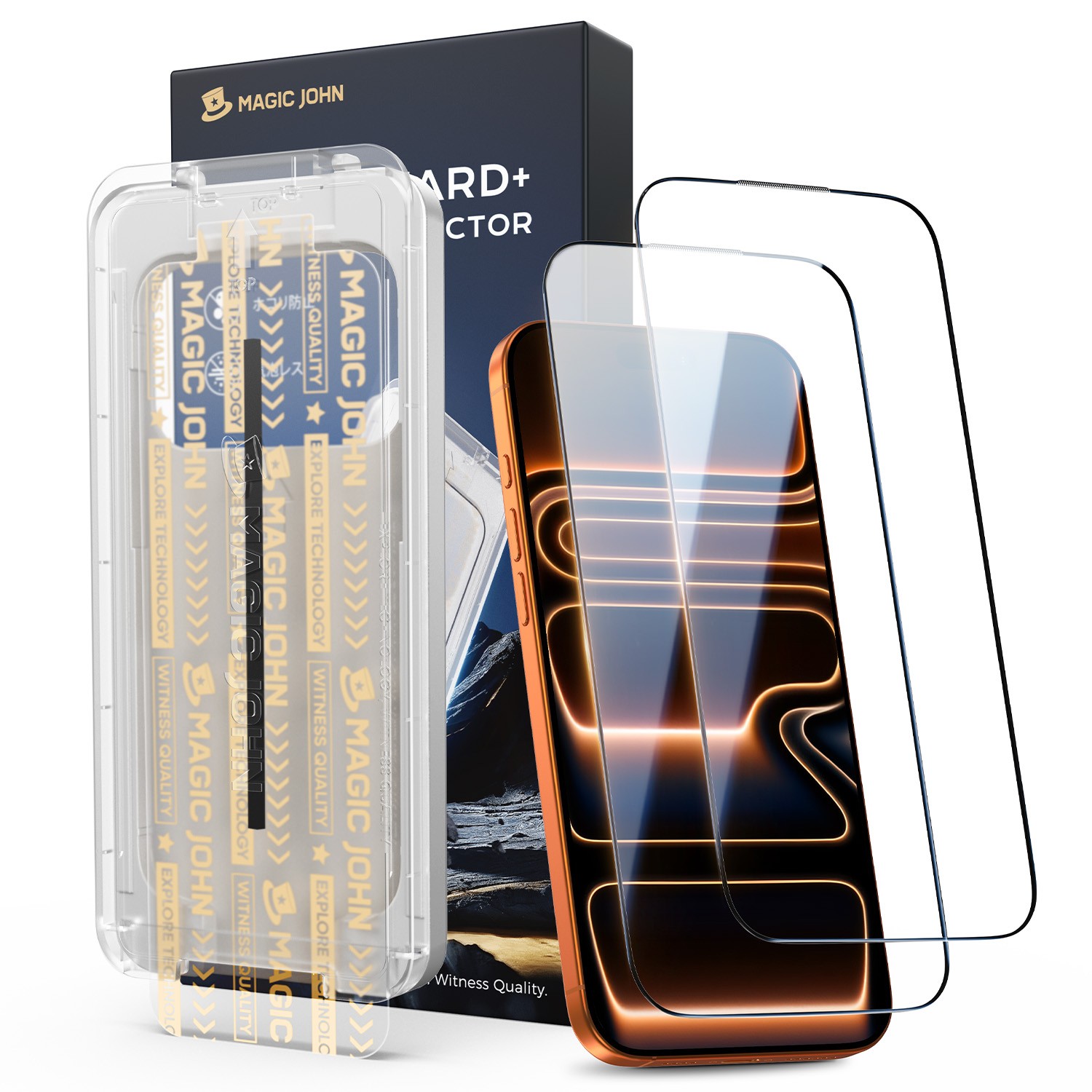 MAGIC JOHN 3rd Gen Upgraded for iPhone 17 Pro Max Screen Protector 2Pack Clear