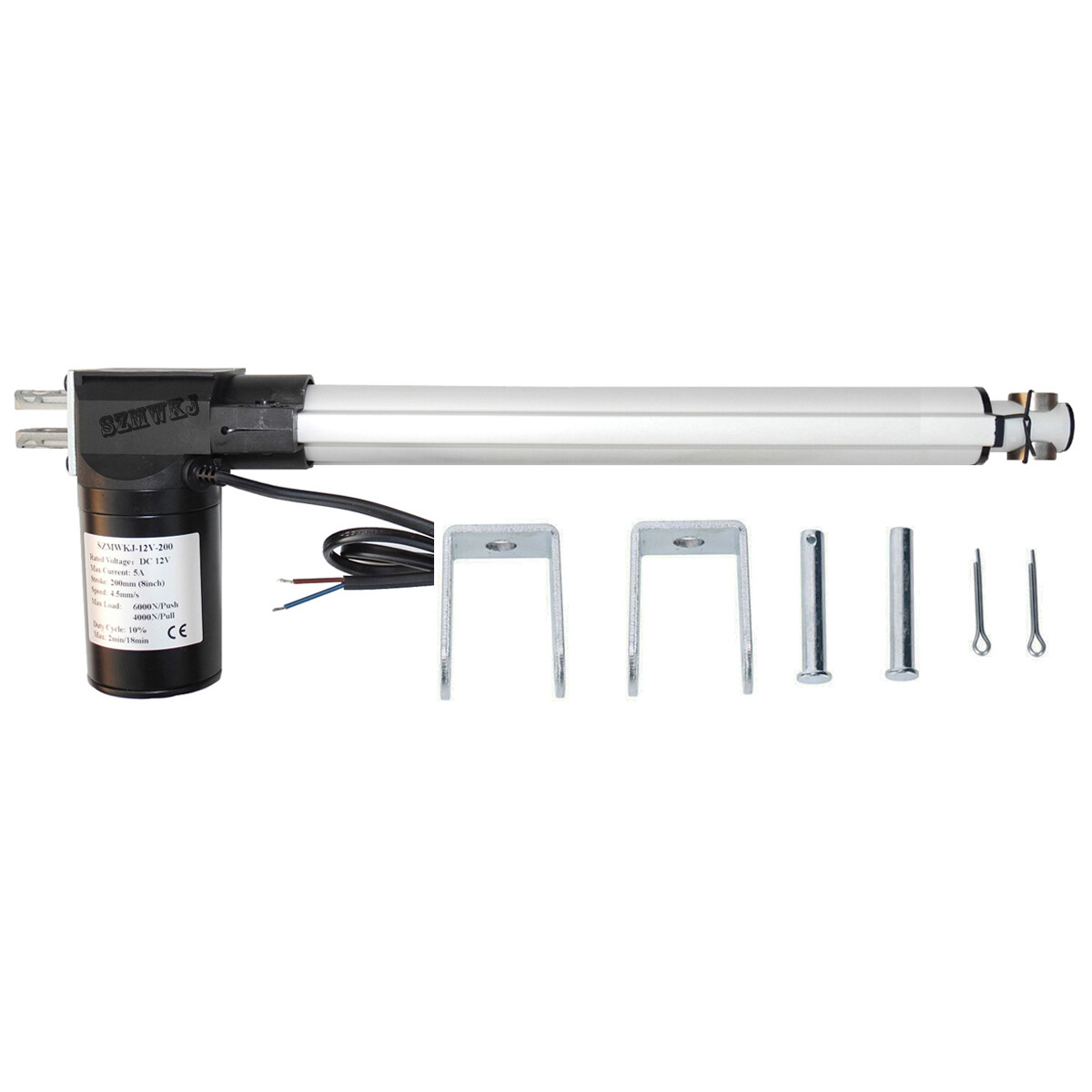6000N 16" Linear Actuator 1320lbs DC Motor + Brackets + Controller Auto Car Lift
