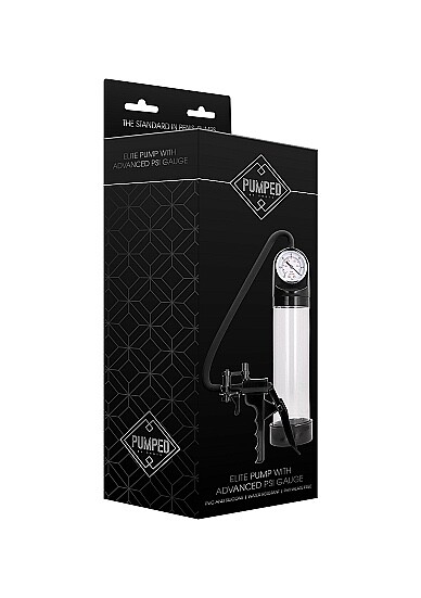 Penis Pump Shots Pumped Black Handle 8,2" Length x Diameter 2.7" Advanced Gauge