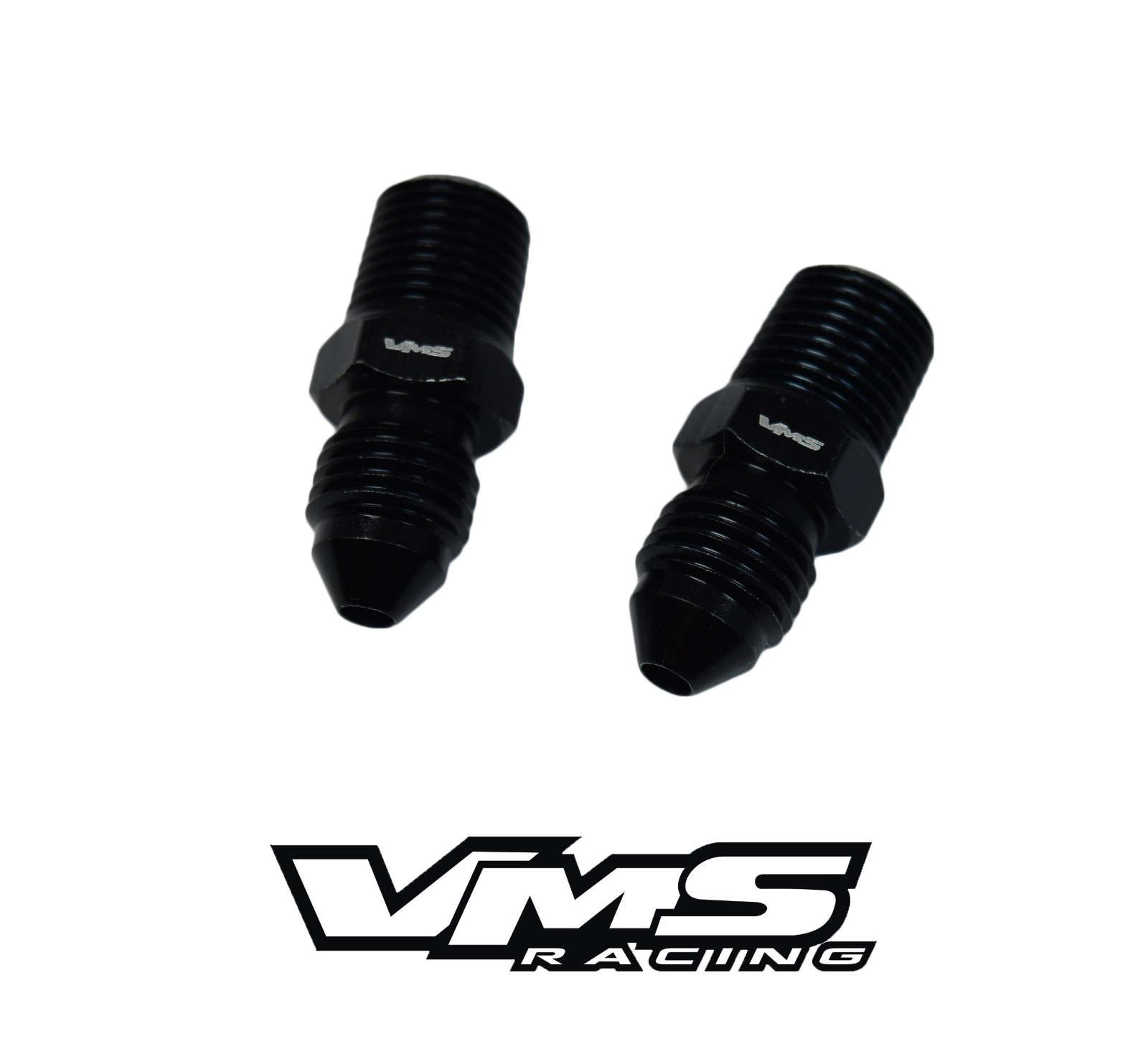 x2 VMS Racing 3 AN to 1/8 NPT Male Straight Adapter Fittings IMCA USRA NHRA