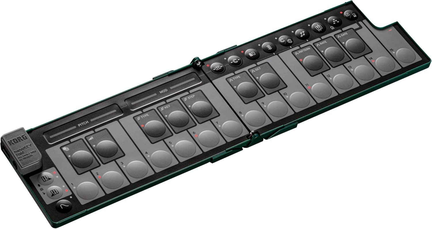 KORG nanoKEY Fold Alpine Green Foldable Midi Keyboard Controller Brand New