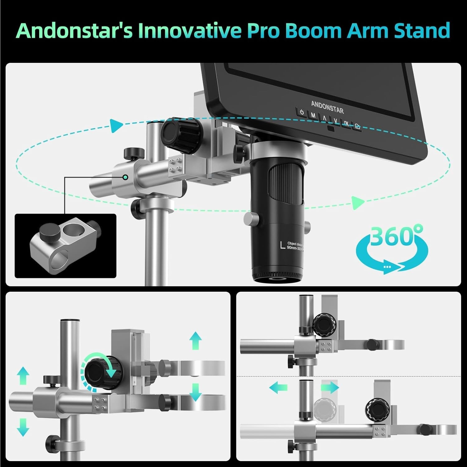 AD249S-M Plus 10.1'' HDMI Soldering Digital Microscope for Electronics Repair...