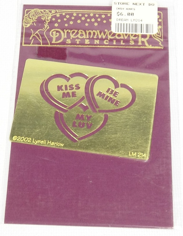 Candy Hearts - Dreamweaver Embossing Stencil Template LM 214 - 2002