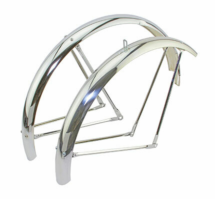 Bike 26 Classic Standard Middleweight Fender Set Chrome. bike part