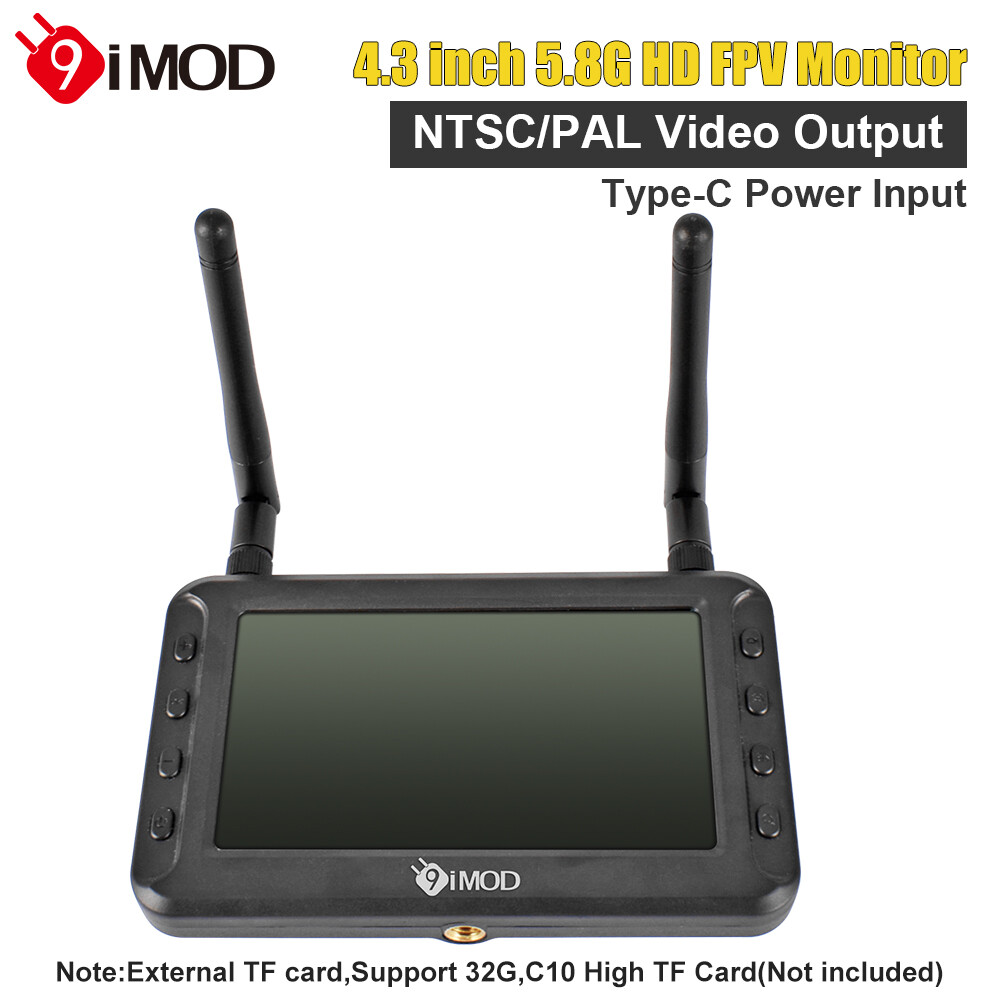 9IMOD 4.3" 5.8G FPV Monitor Display for Frsky Flysky RadioLink RC Car Boat Drone