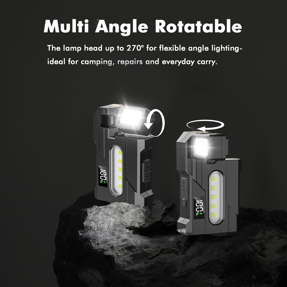 COB LED Work Light Car Mechanic USB Rechargeable Flashlight Torch Lamp Magnetic