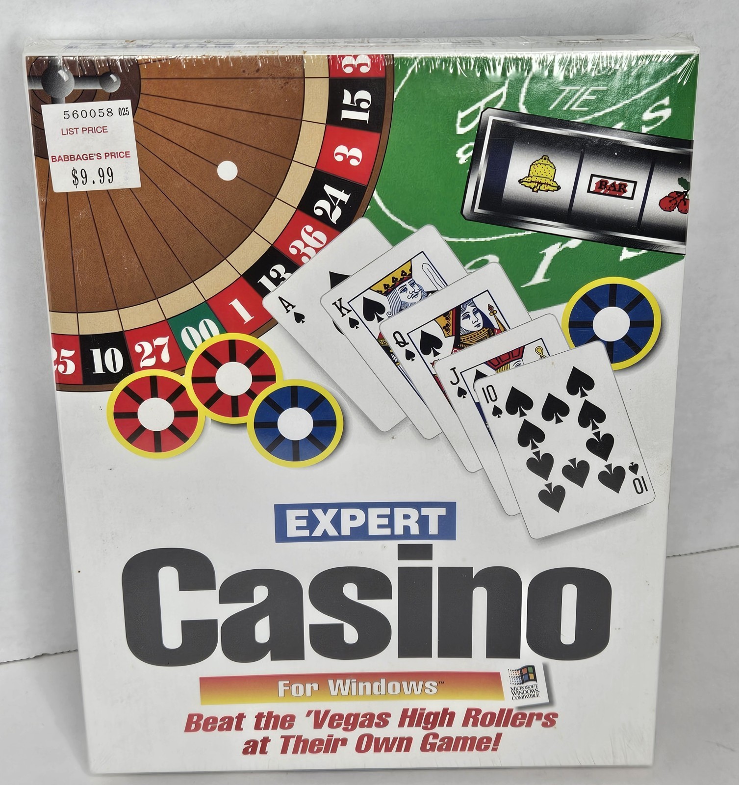 Vintage 1994 Expert Casino for Windows - NOS NIB Factory Sealed 3.5" Disk