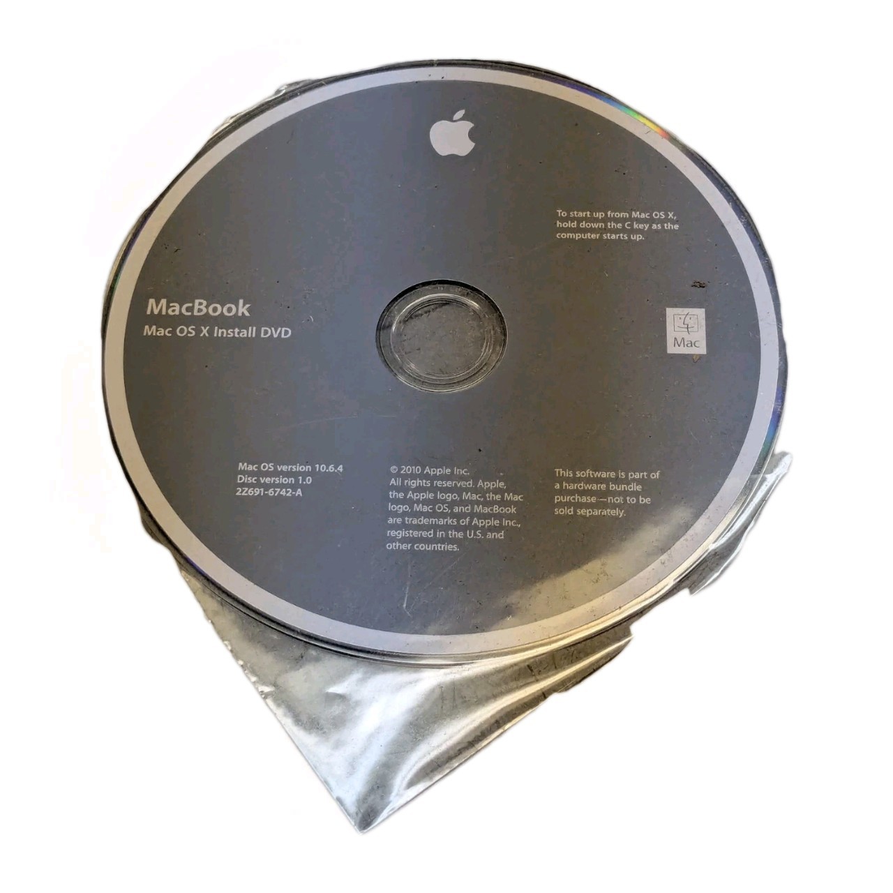 iMac Applications Install DVD Disc Version 1.0 AHT Version 2010 Software 10.6.4
