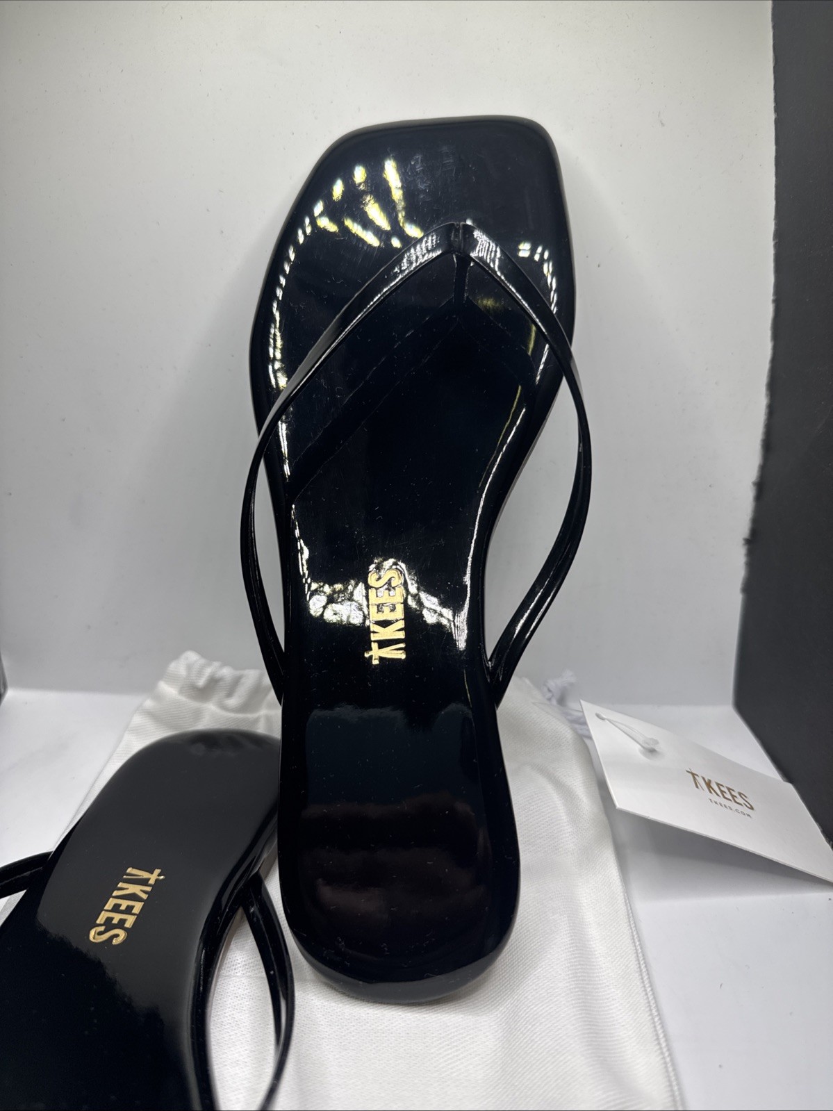 TKEES Womens Square Toe Lily Licorice Sandals