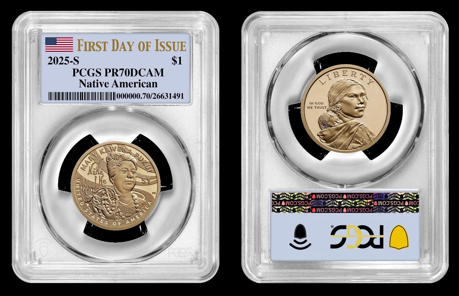 2025 S Sacagawea $1 Native American PCGS PR70DCAM First Day of Issue