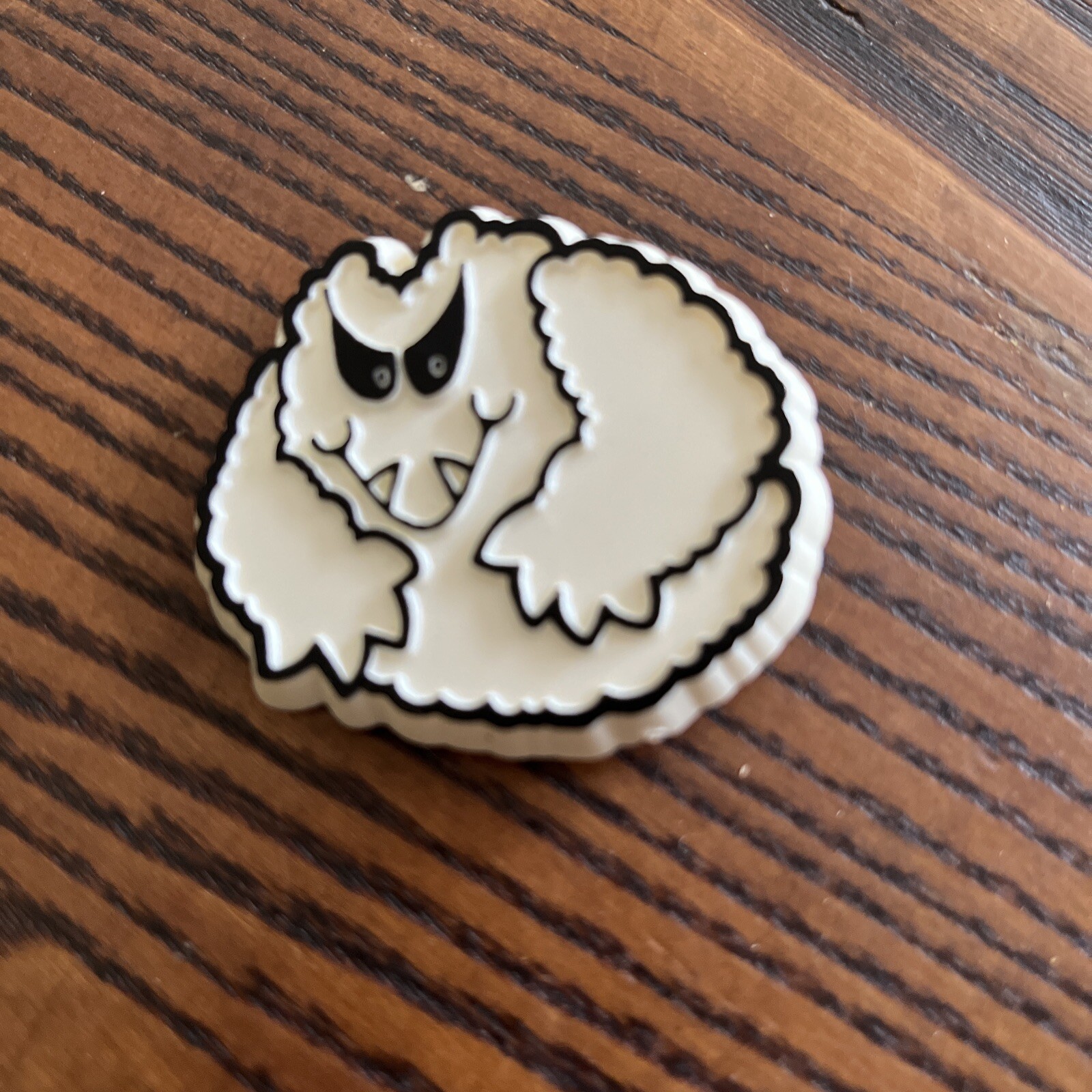 VTG Hallmark PIN Halloween GLOW IN DARK GHOST Monster Fangs Brooch