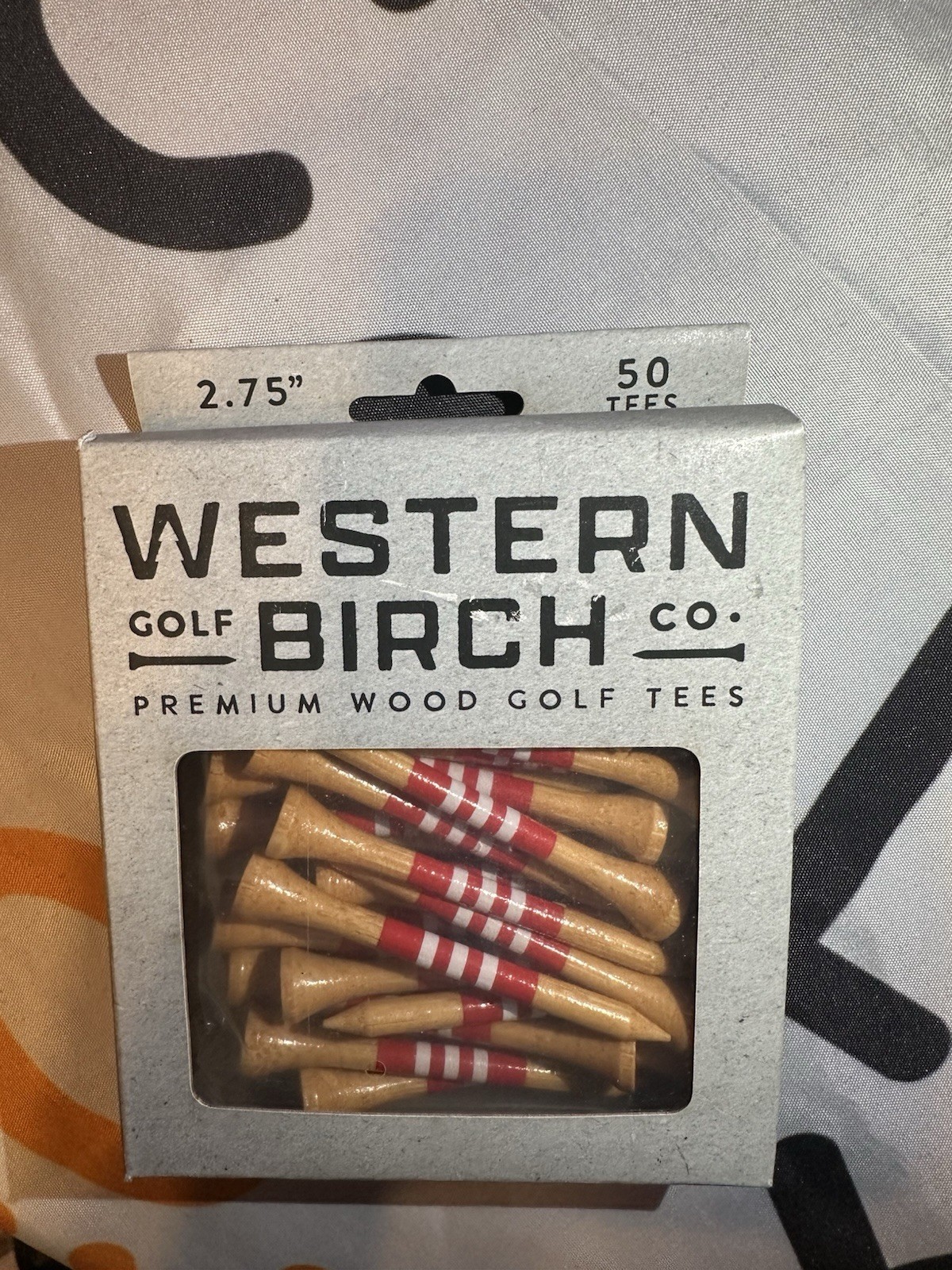 Western Birch Golf Company Signature Striped Golf Tee 2.75 RED - NEW  50 Pack
