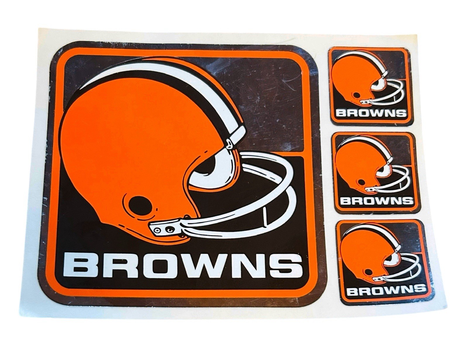 Vintage 1970's Cleveland Browns NFL Football Team Stickers Decal New NOS
