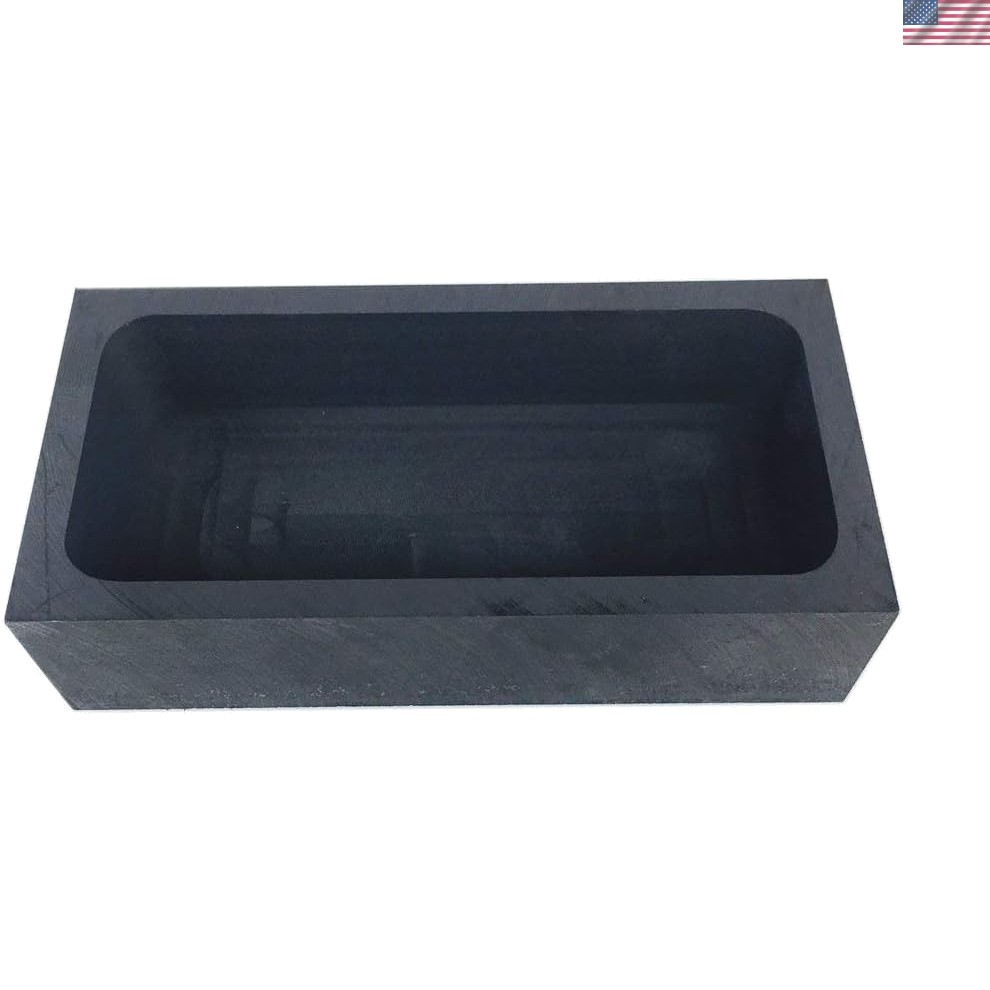 Compact Graphite Crucible Mould for 1kg Gold/Silver Alloy Melting & Refining