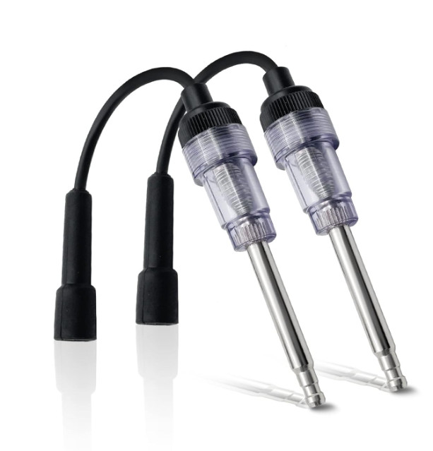 2 comprobadores de bujías con luz, prueba rápida de chispa para motores y autos.