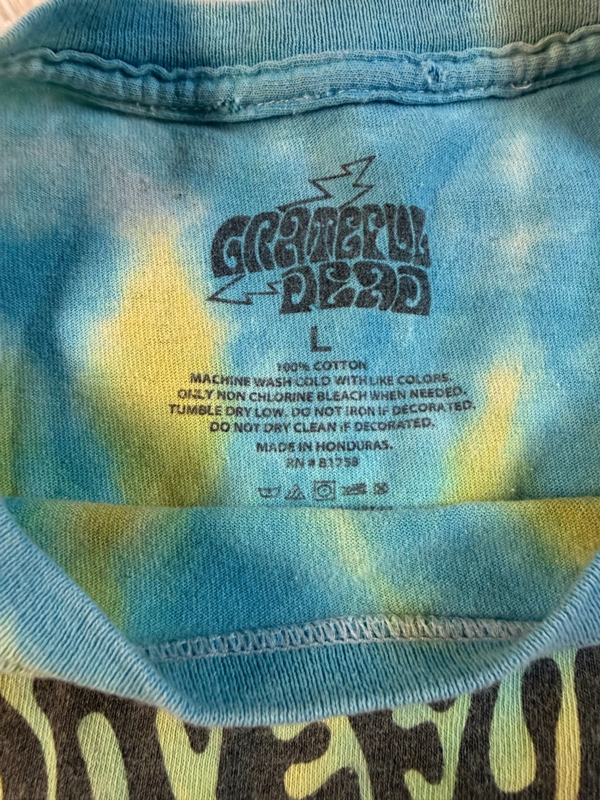 Grateful Dead Spring Tour 1977 Tshirt- Large, Skull & Roses Graphic