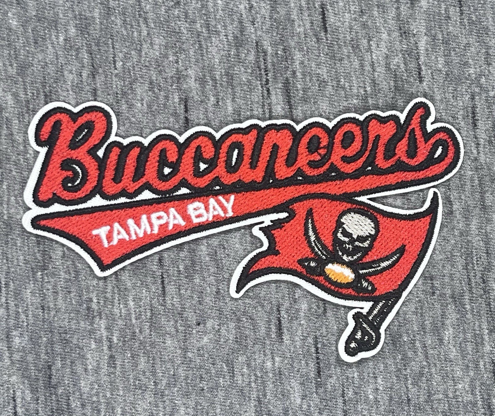TAMPA BAY BUCCANEERS EMBROIDERED IRON ON PATCH- 2.50” X 4.00” FREE SHIPPING